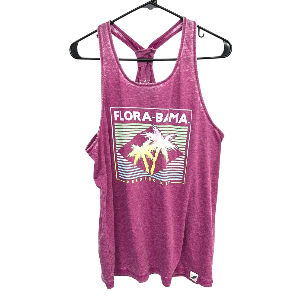 Flora Bama Perdido Key Beach Tank 2XL Coastal Vacation Palm Tree Racerback